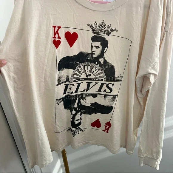 New Free People Daydreamer Sun Records X Elvis King Tee Size Small - Picture 8 of 10